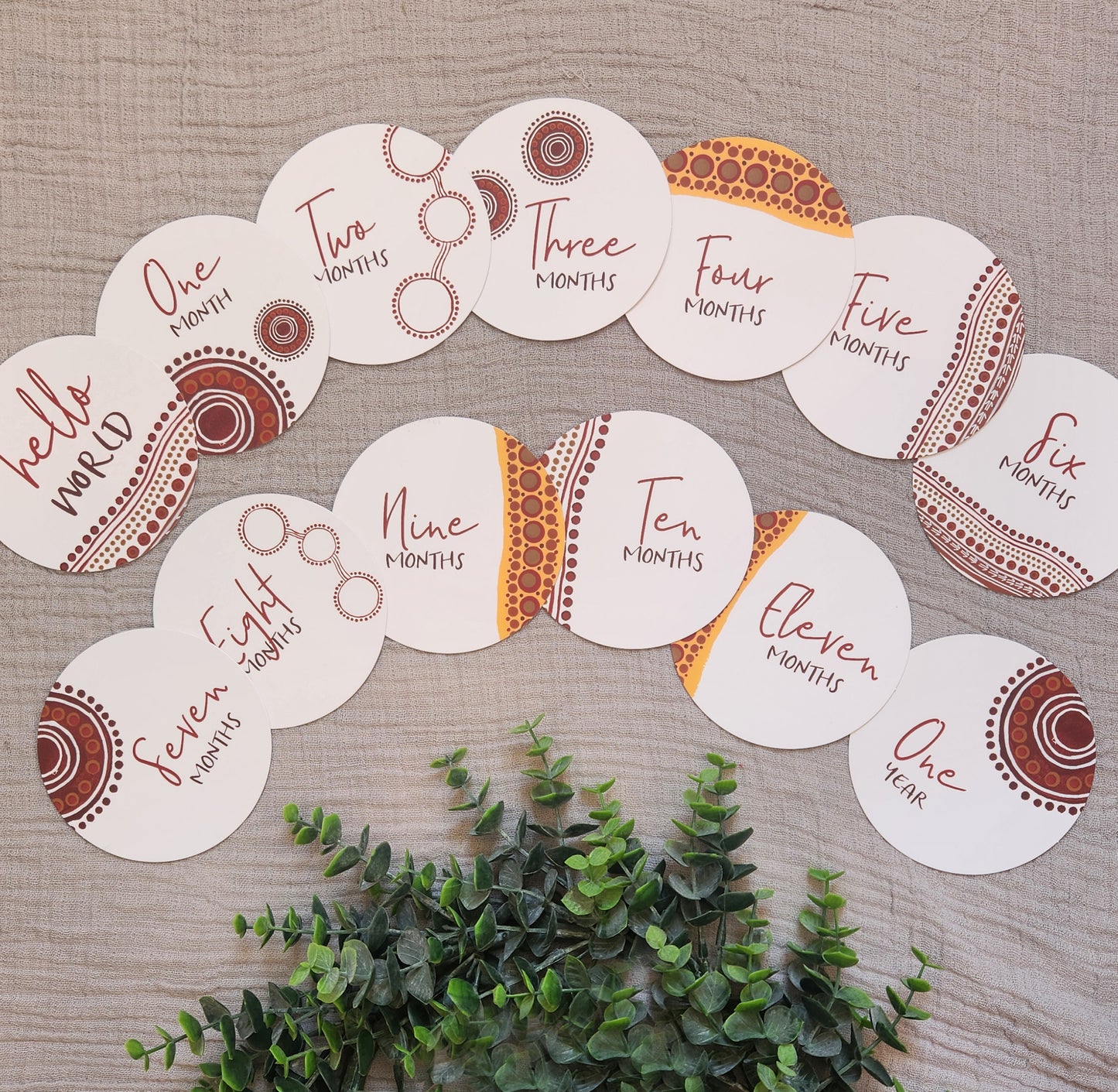 Aboriginal Art Round Milestone Cards