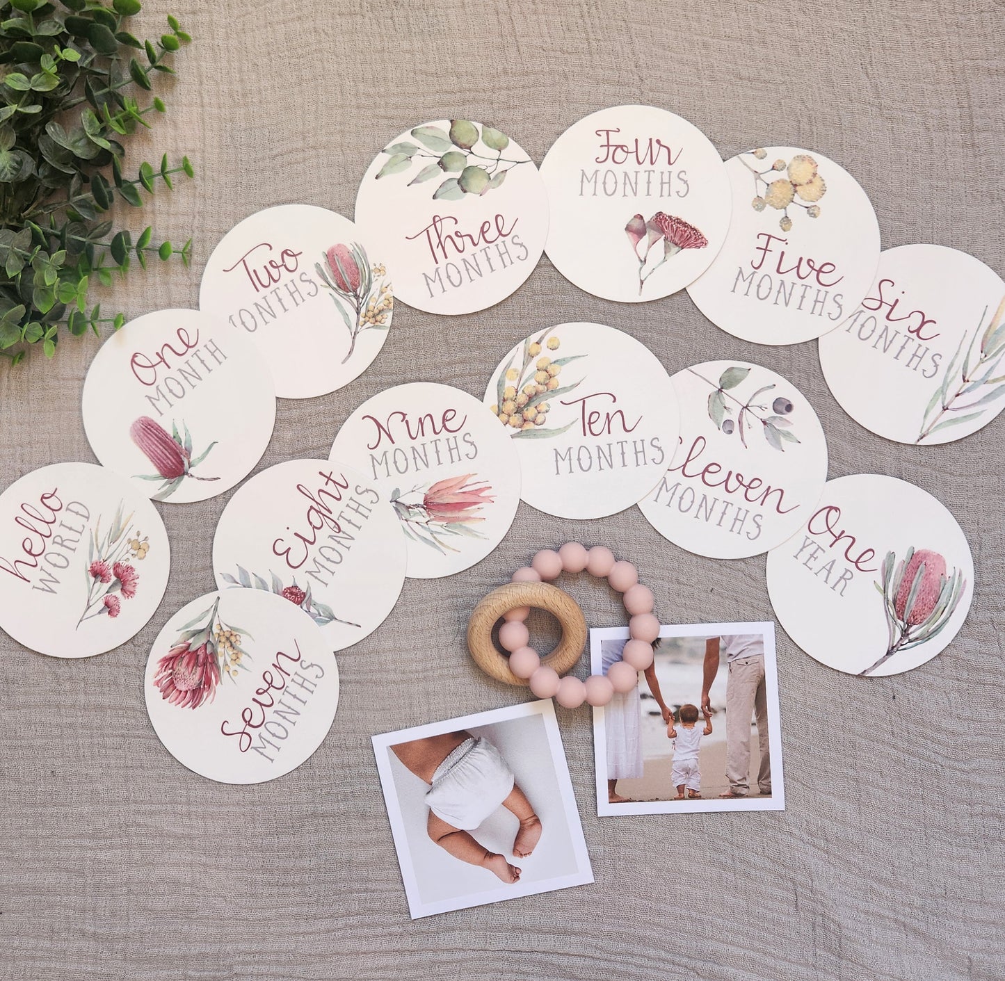 Australian Flora Round Milestone Cards