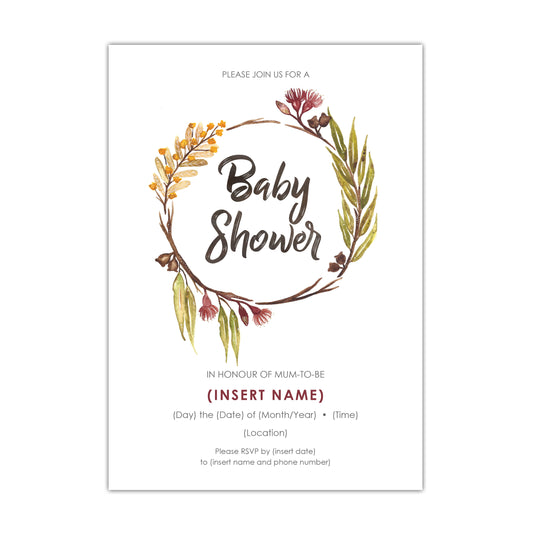 Australiana Baby Shower Invitation - CUSTOM DIGITAL DOWNLOAD