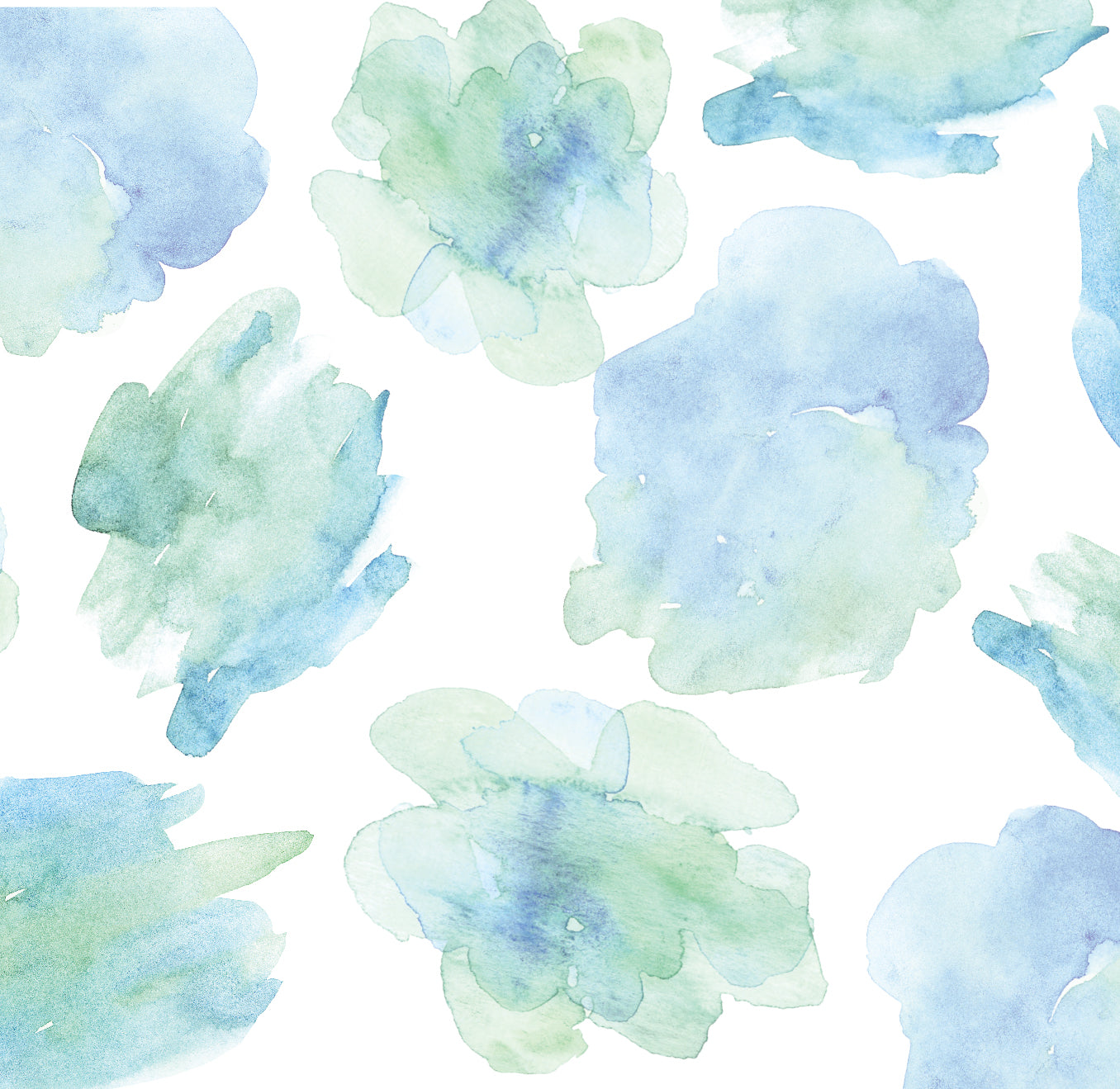 Blue Watercolour Gift Wrap