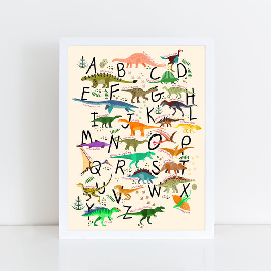 Dinosaur Alphabet - Wall Art Print