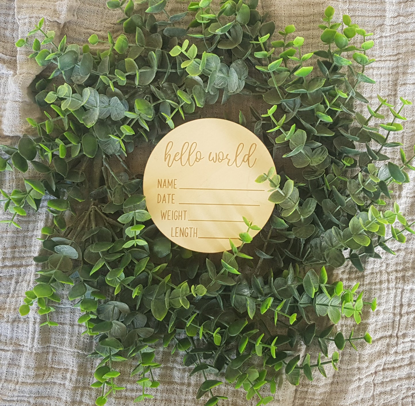 Timber Baby Birth Announcement Disc