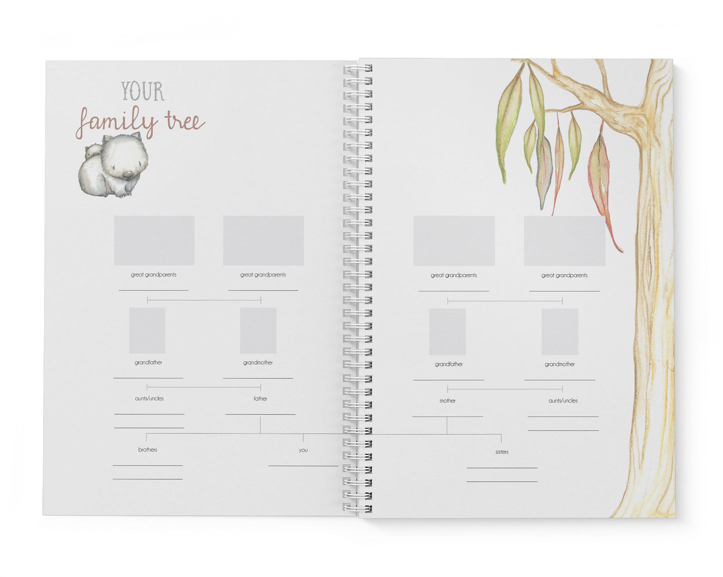 Australian Animals Baby Record Book