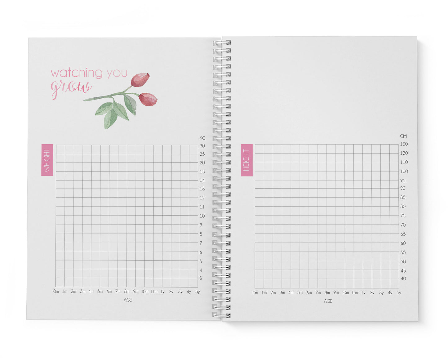 Boho Floral Baby Record Book