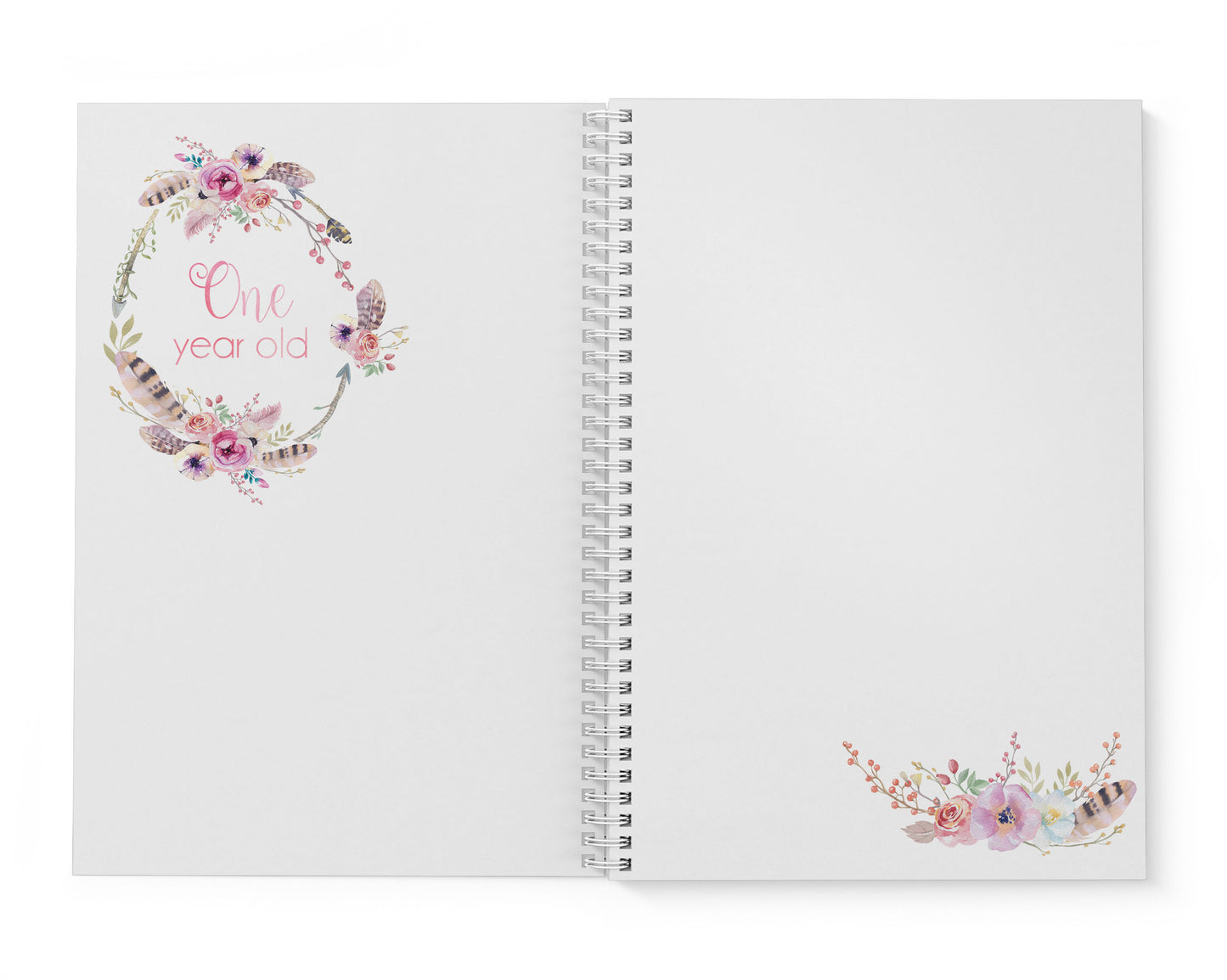 Boho Floral Baby Record Book