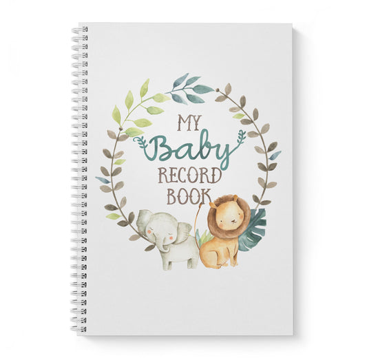 Jungle Safari Baby Record Book