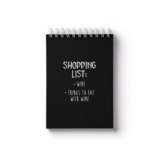 Wine Shopping List - A6 Notebook