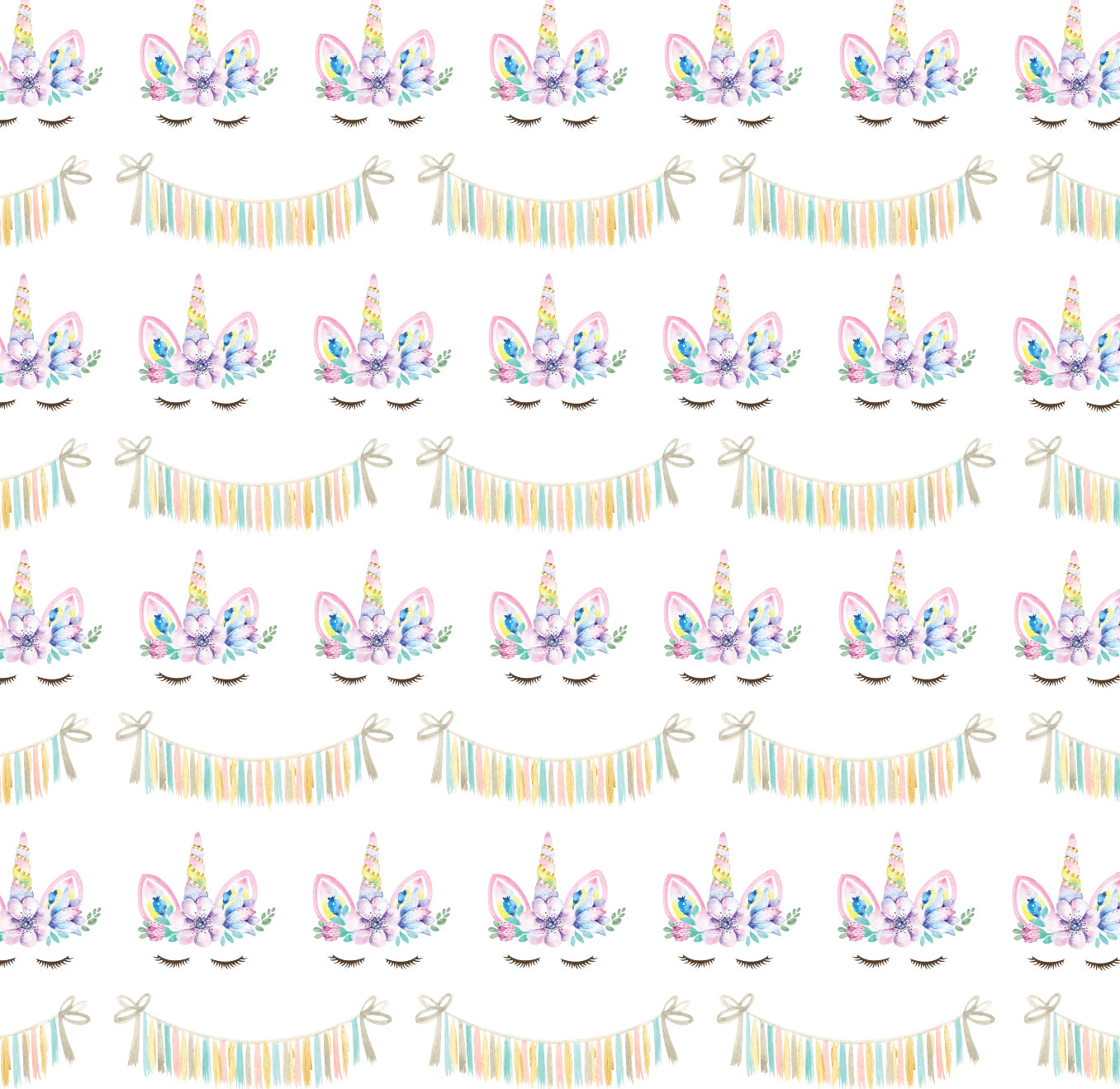 Unicorn Bunting Gift Wrap