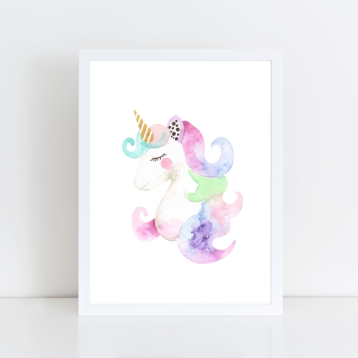 Watercolour Unicorn - Wall Art Print