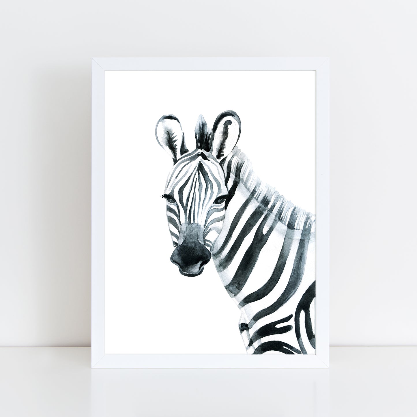 Watercolour Zebra - Wall Art Print
