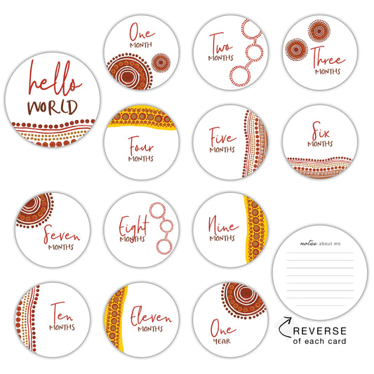 Aboriginal Art Round Milestone Cards