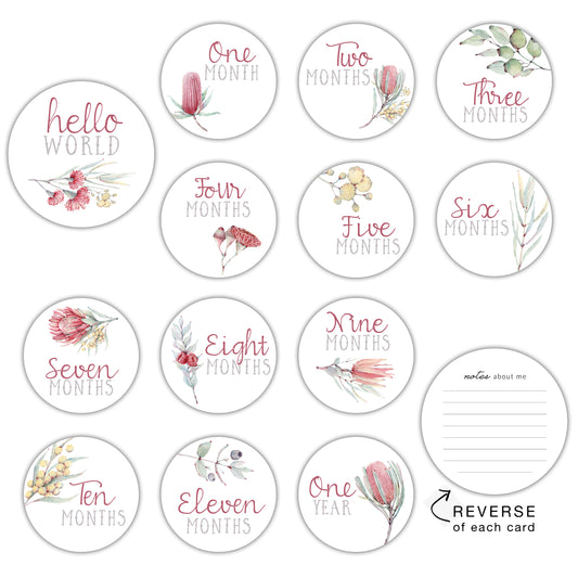 Australian Flora Round Milestone Cards