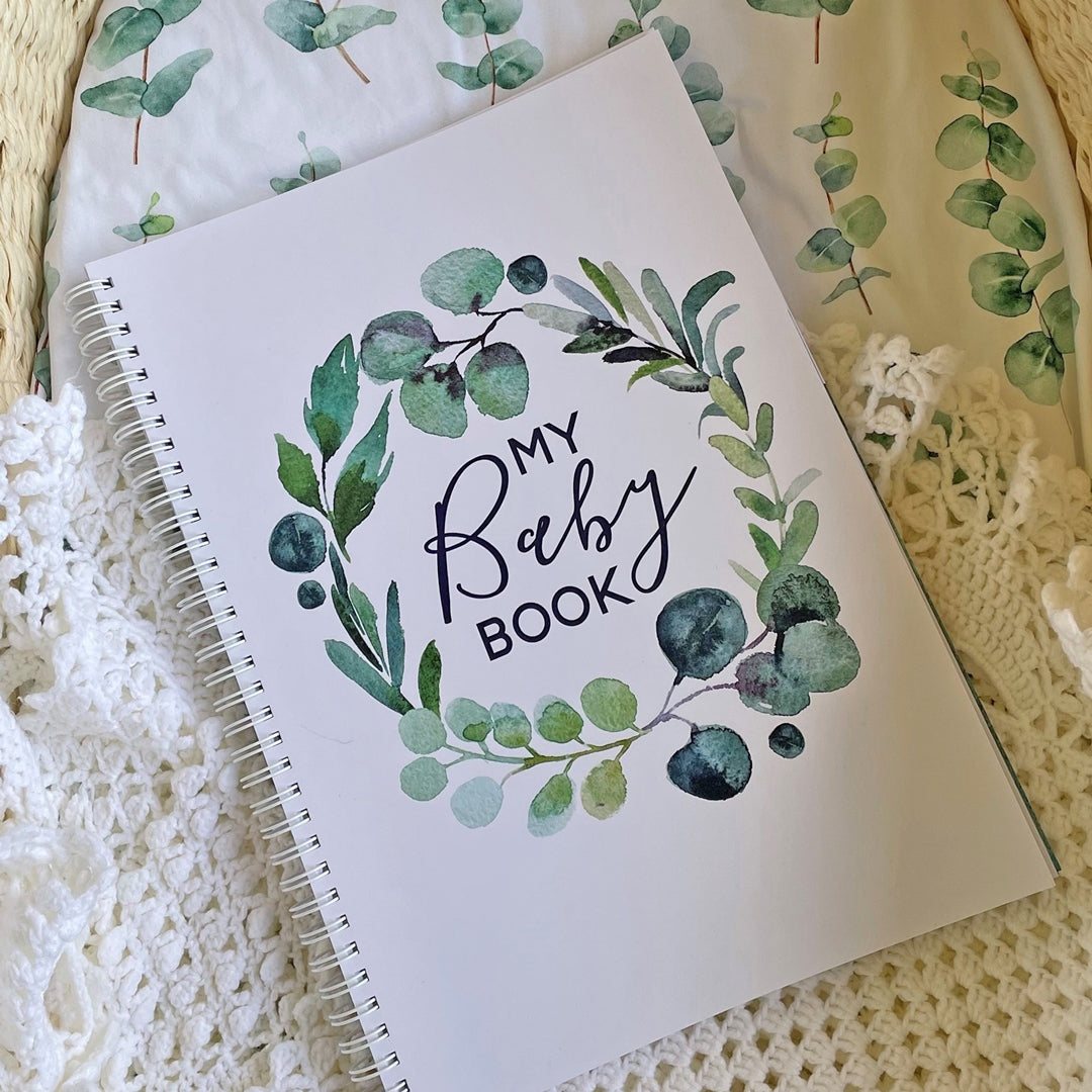 Eucalyptus Leaf Baby Record Book