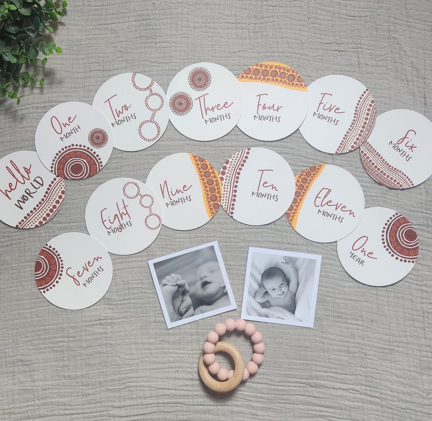 Aboriginal Art Round Milestone Cards