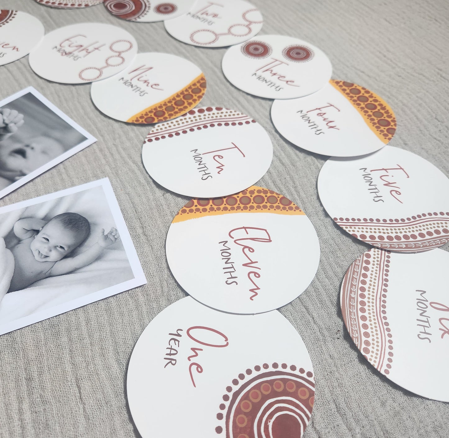 Aboriginal Art Round Milestone Cards