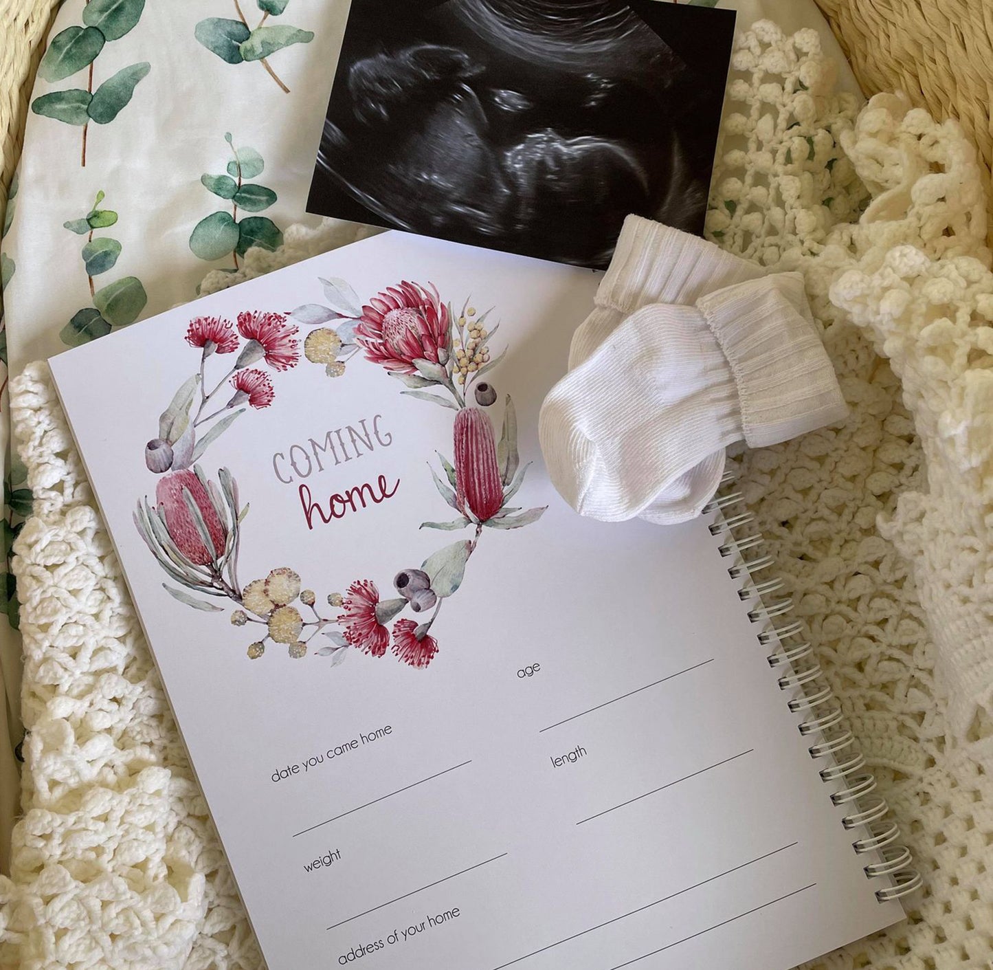 Australian Flora Baby Record Book