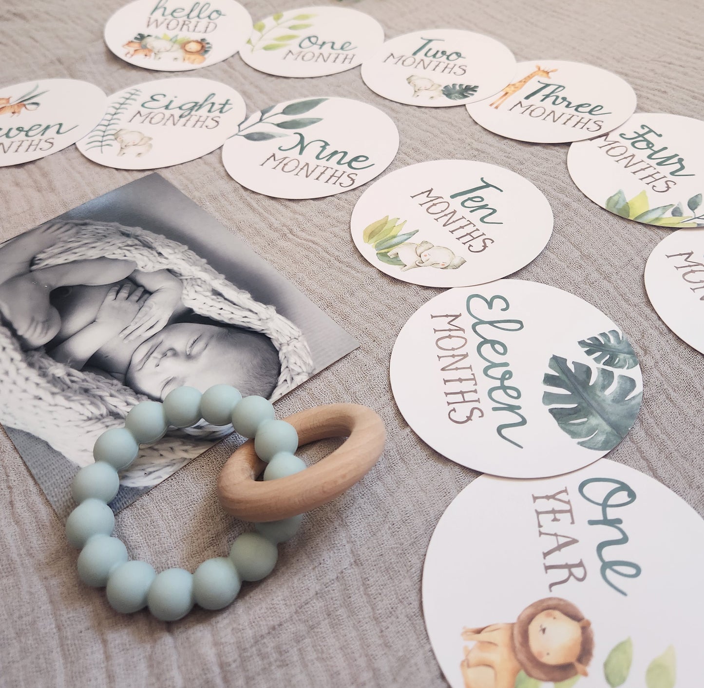 Jungle Safari Round Milestone Cards