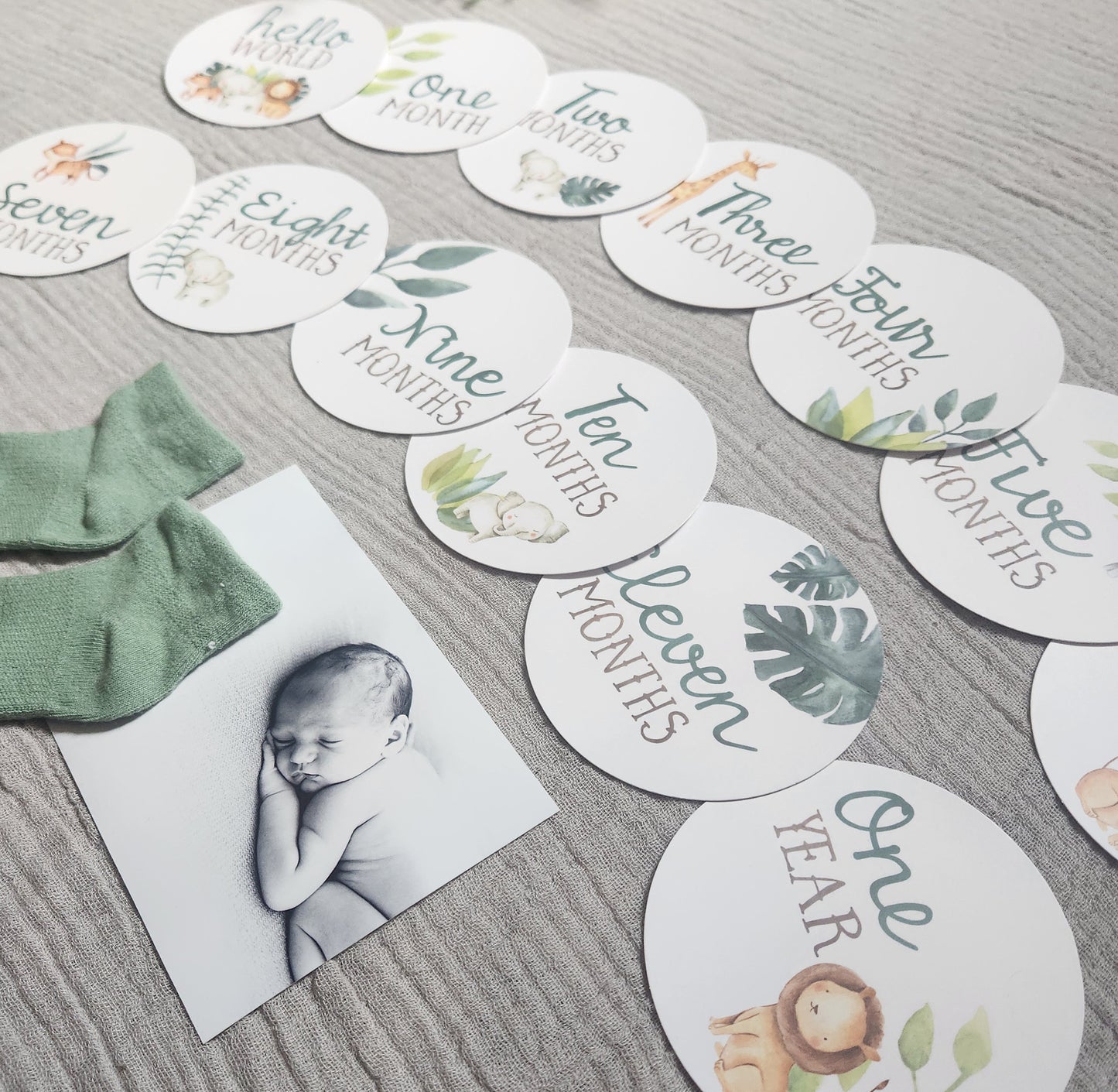 Jungle Safari Round Milestone Cards