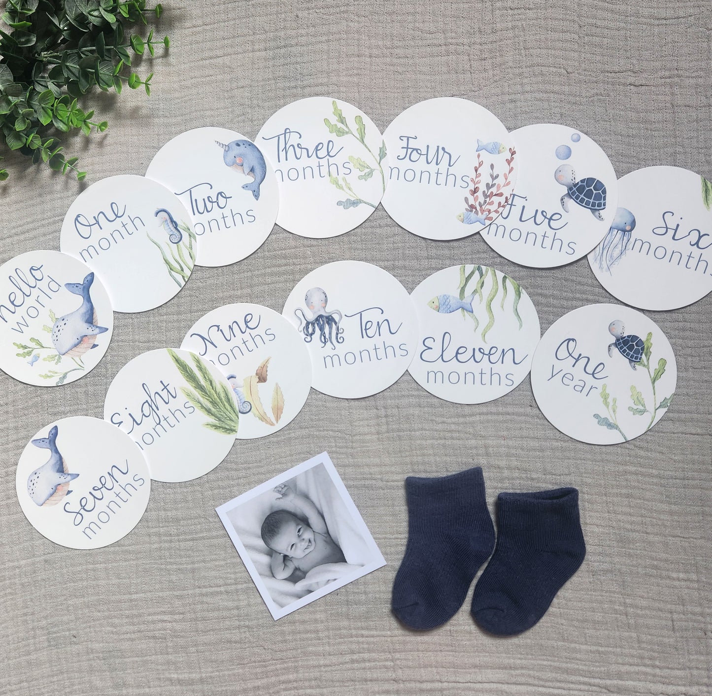 Under the Sea Round Milestone Cards
