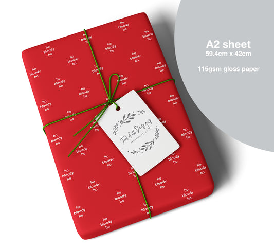 Ho Bloody Ho Christmas Gift Wrap