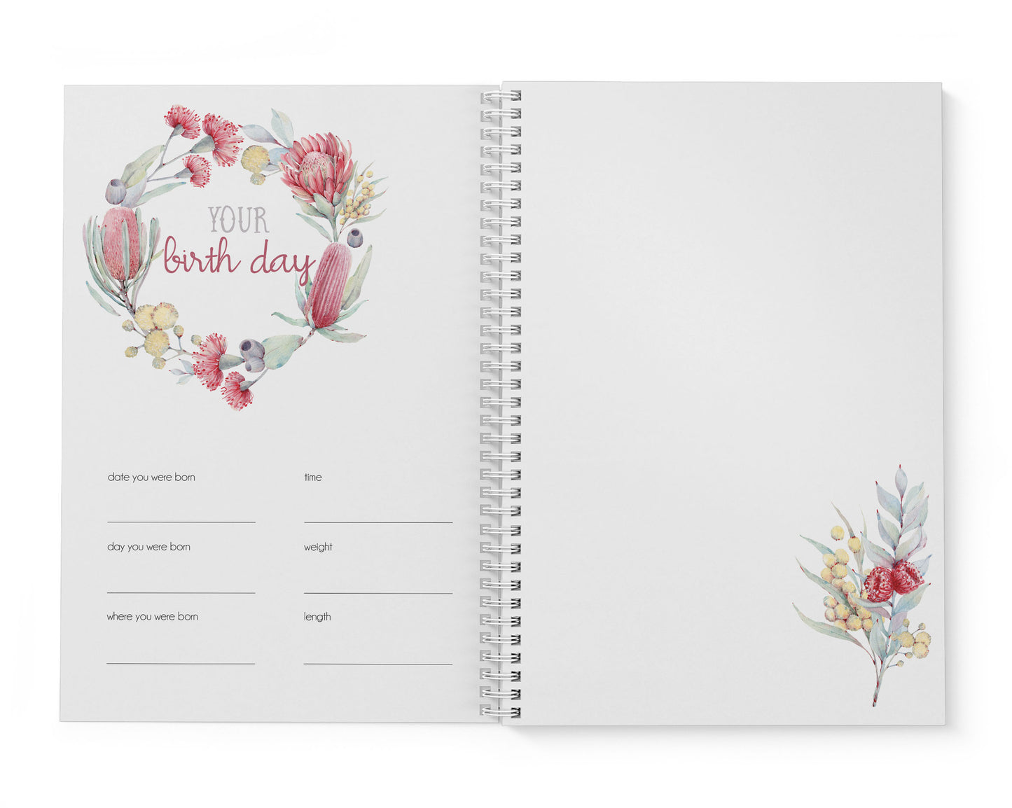 Australian Flora Baby Record Book