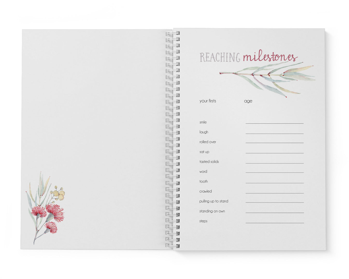 Australian Flora Baby Record Book