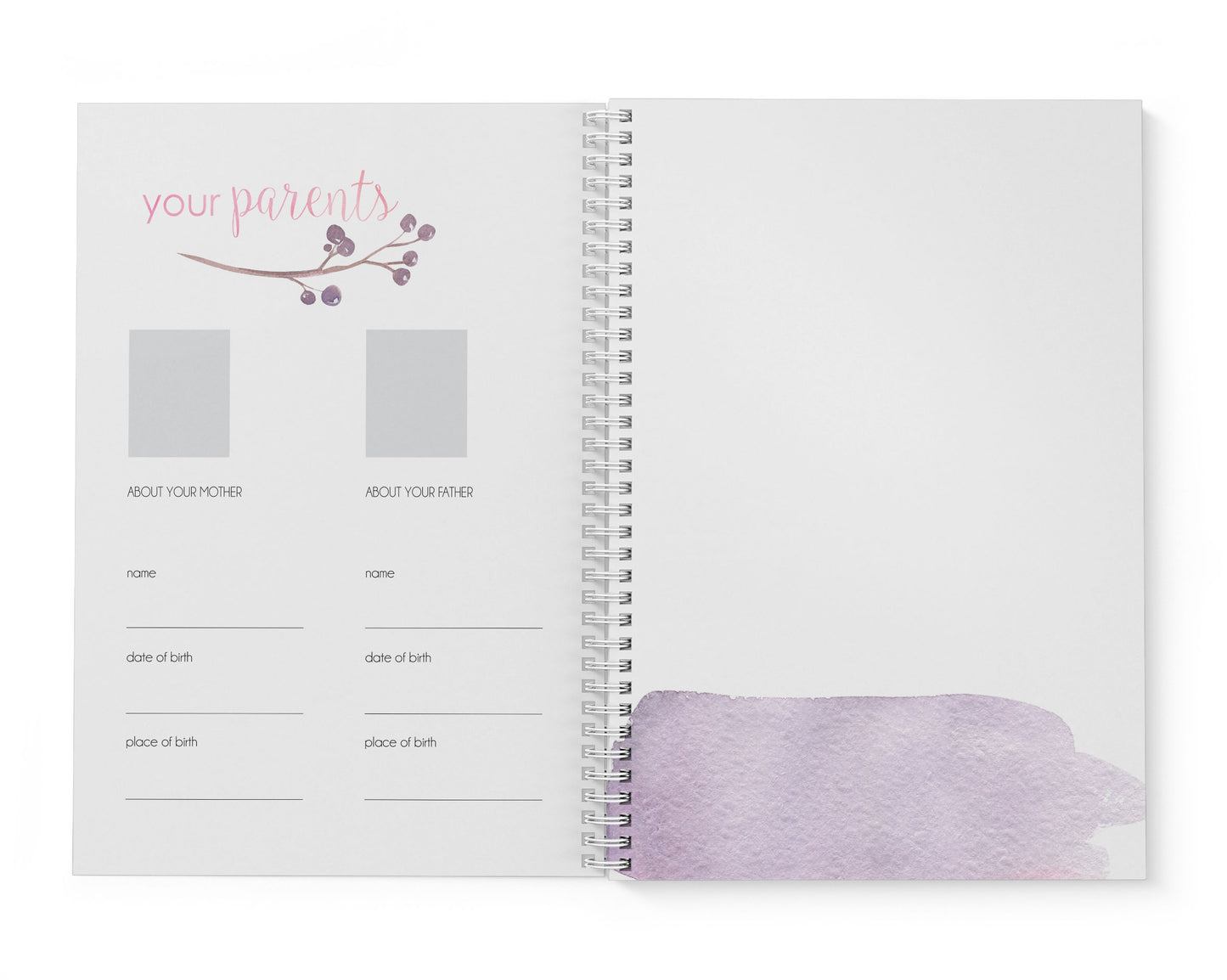 Boho Floral Baby Record Book