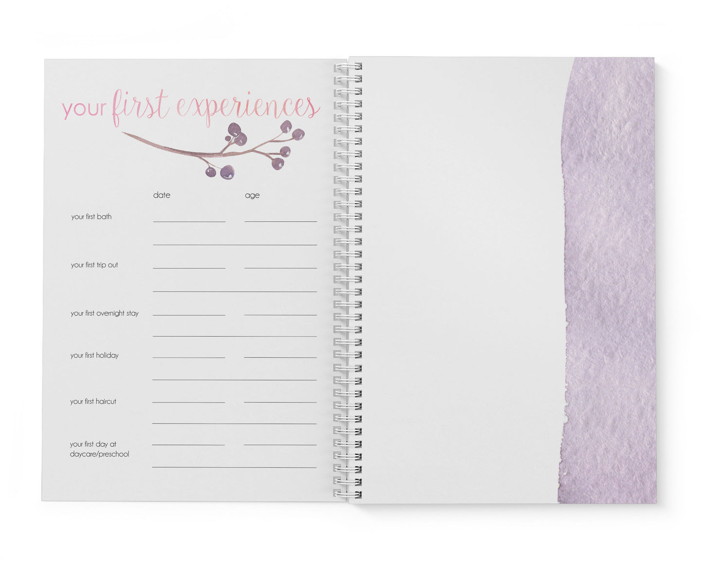 Boho Floral Baby Record Book