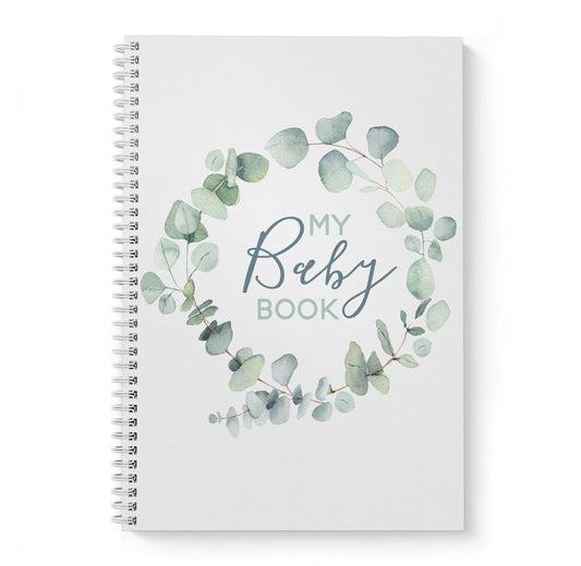 Pastel Eucalyptus Baby Record Book