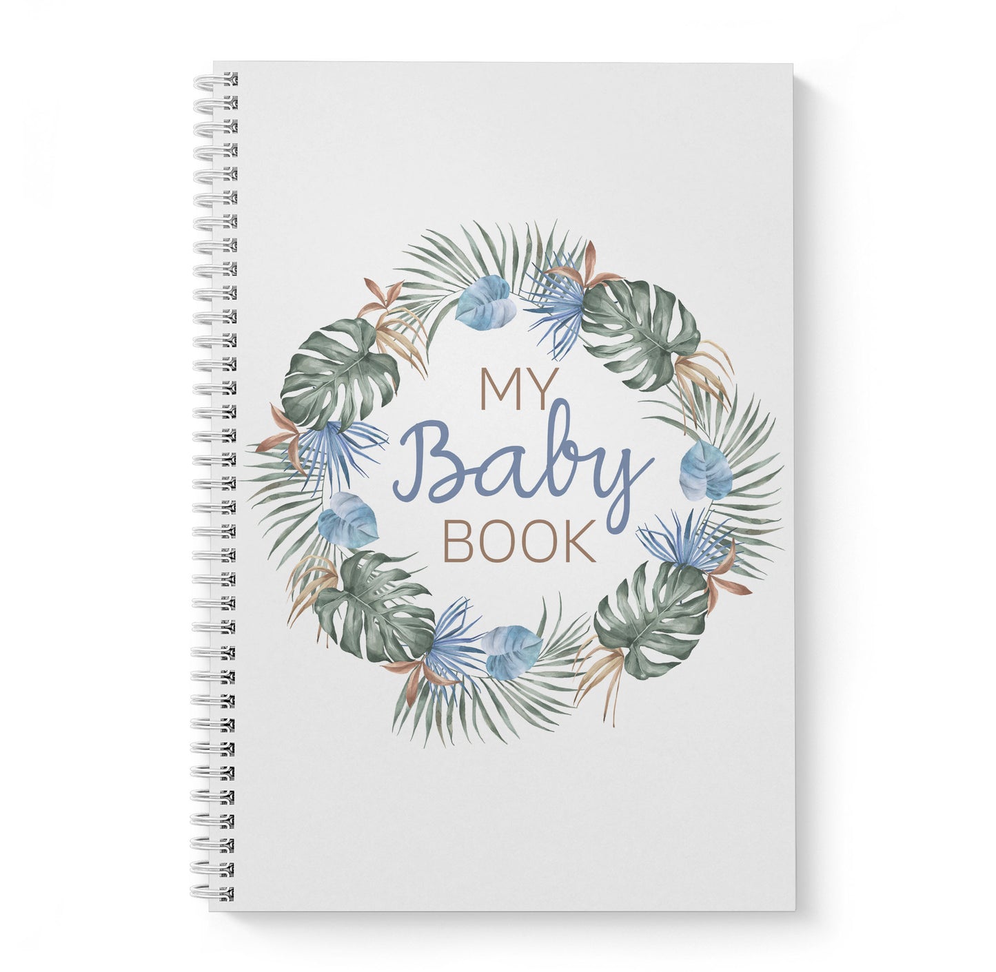 Tropical Coastal Palm Baby Record Book