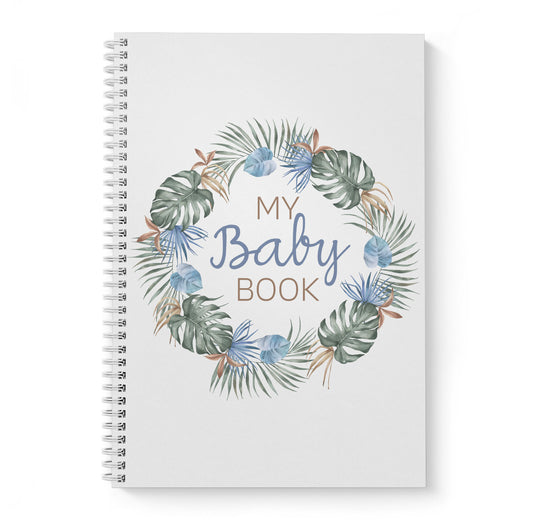 Tropical Coastal Palm Baby Record Book