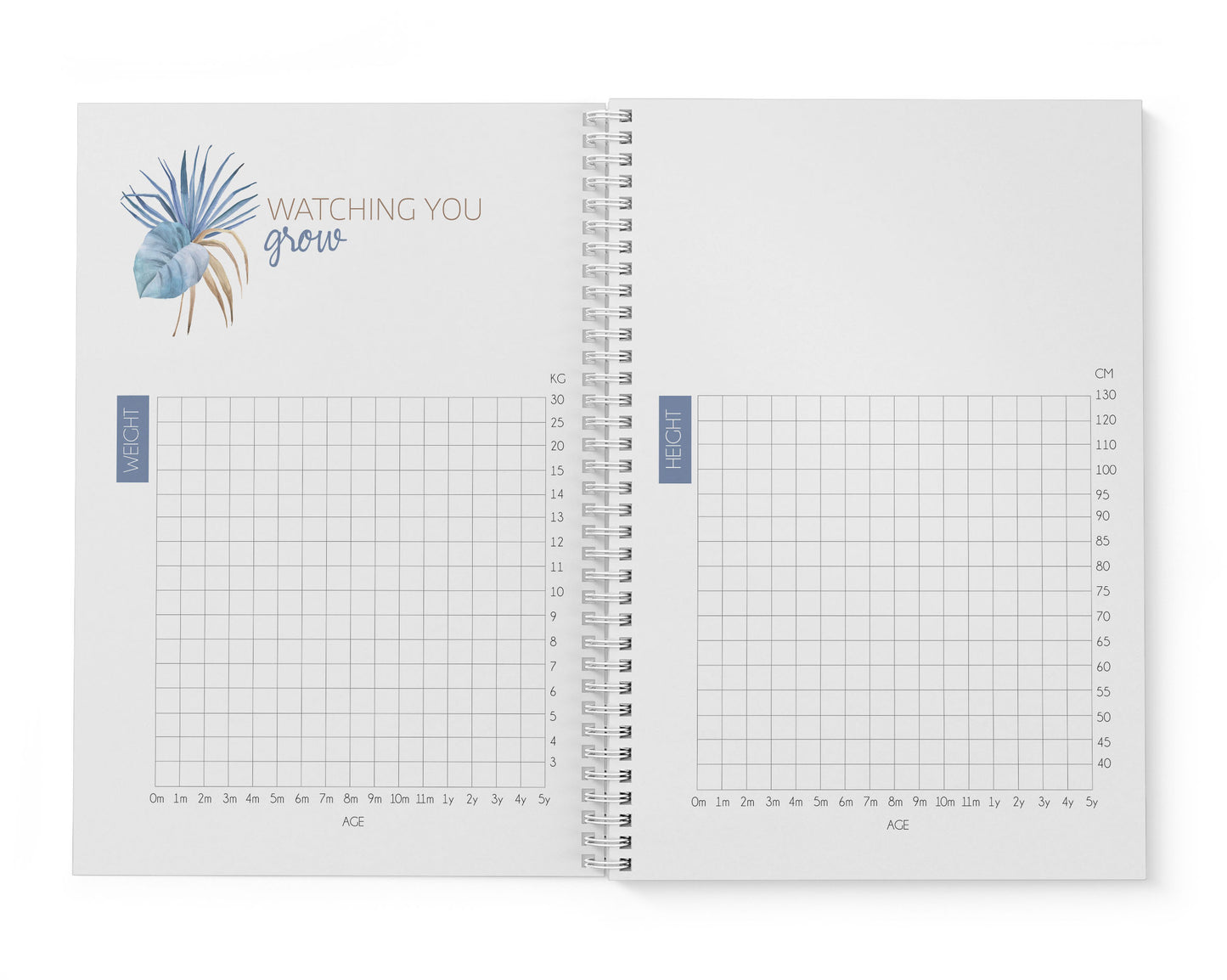 Tropical Coastal Palm Baby Record Book