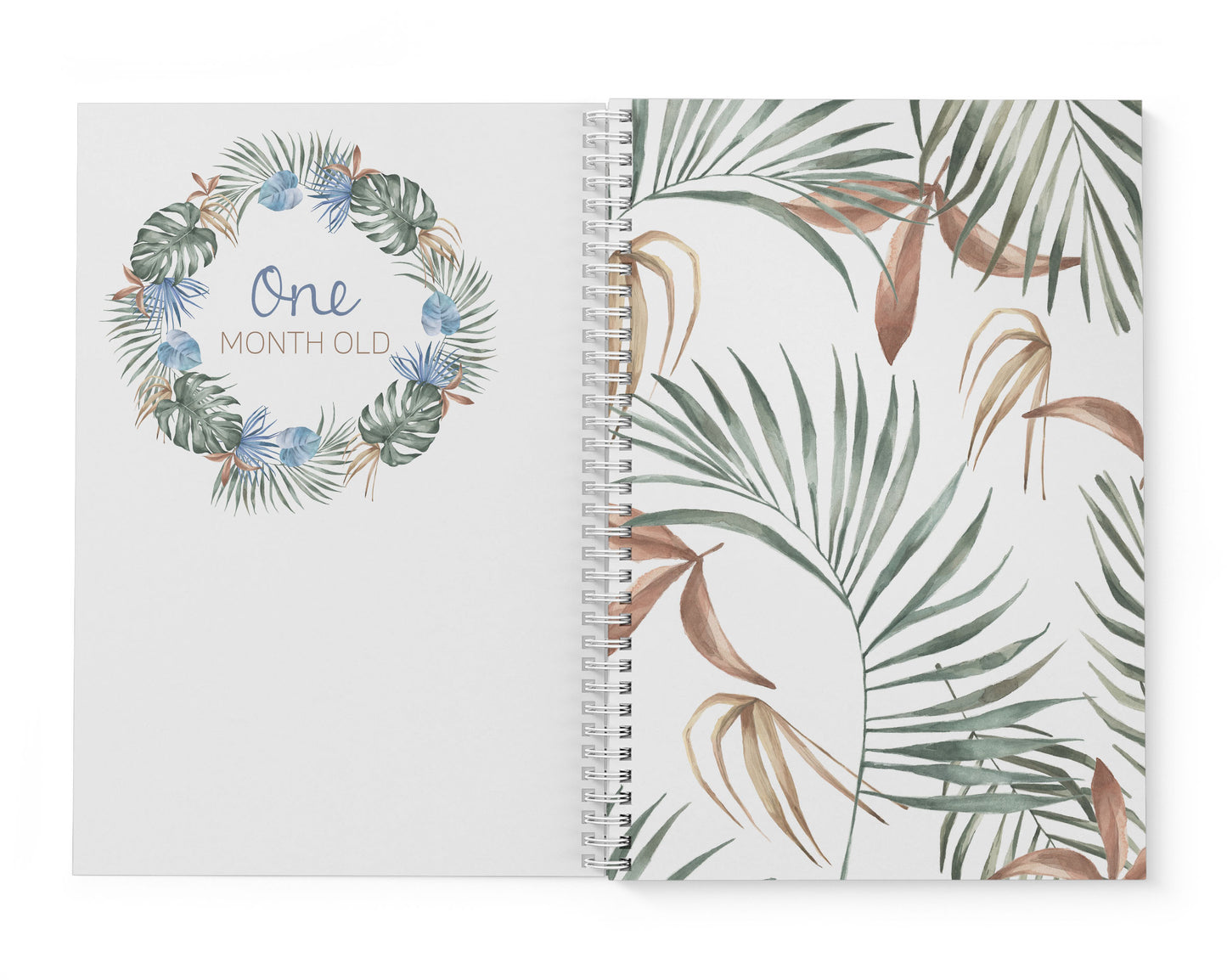 Tropical Coastal Palm Baby Record Book