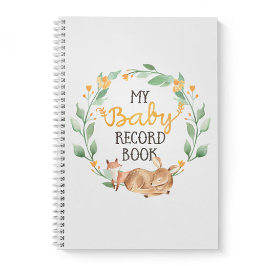 Woodland Baby Record Book