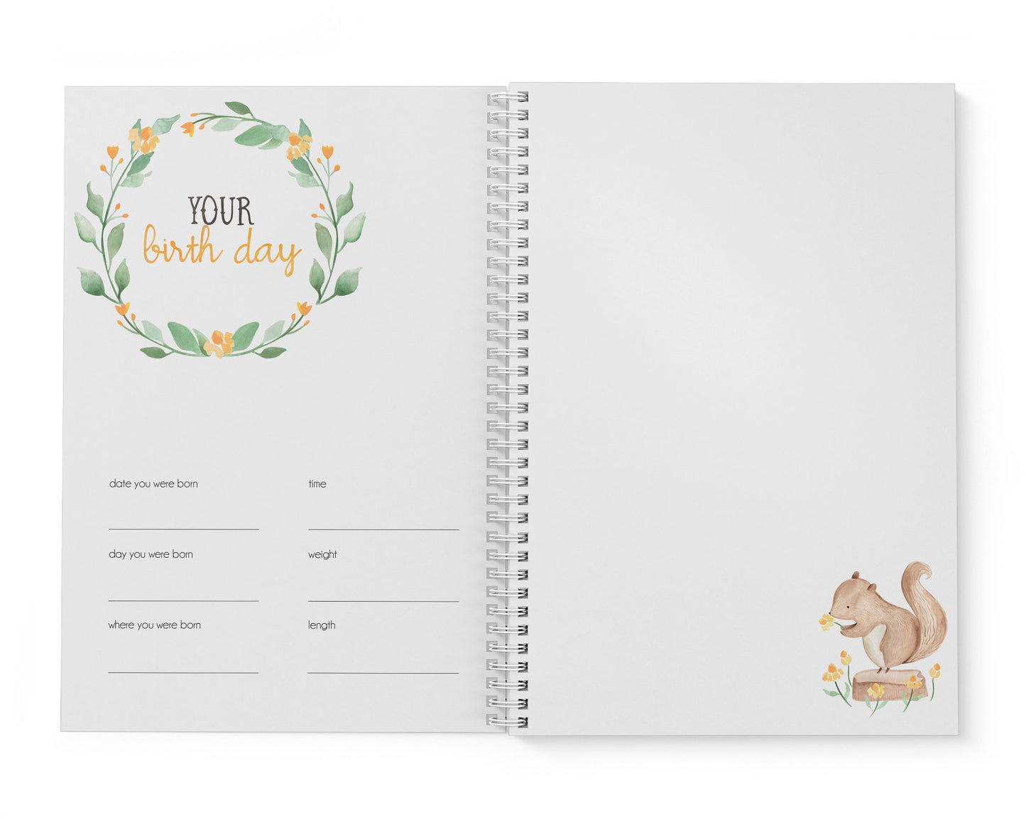 Woodland Baby Record Book