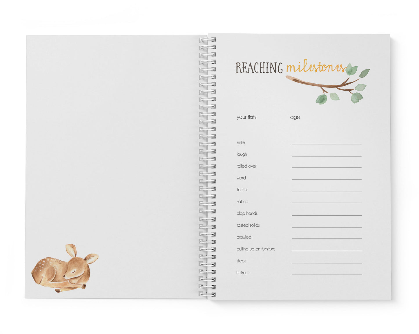 Woodland Baby Record Book