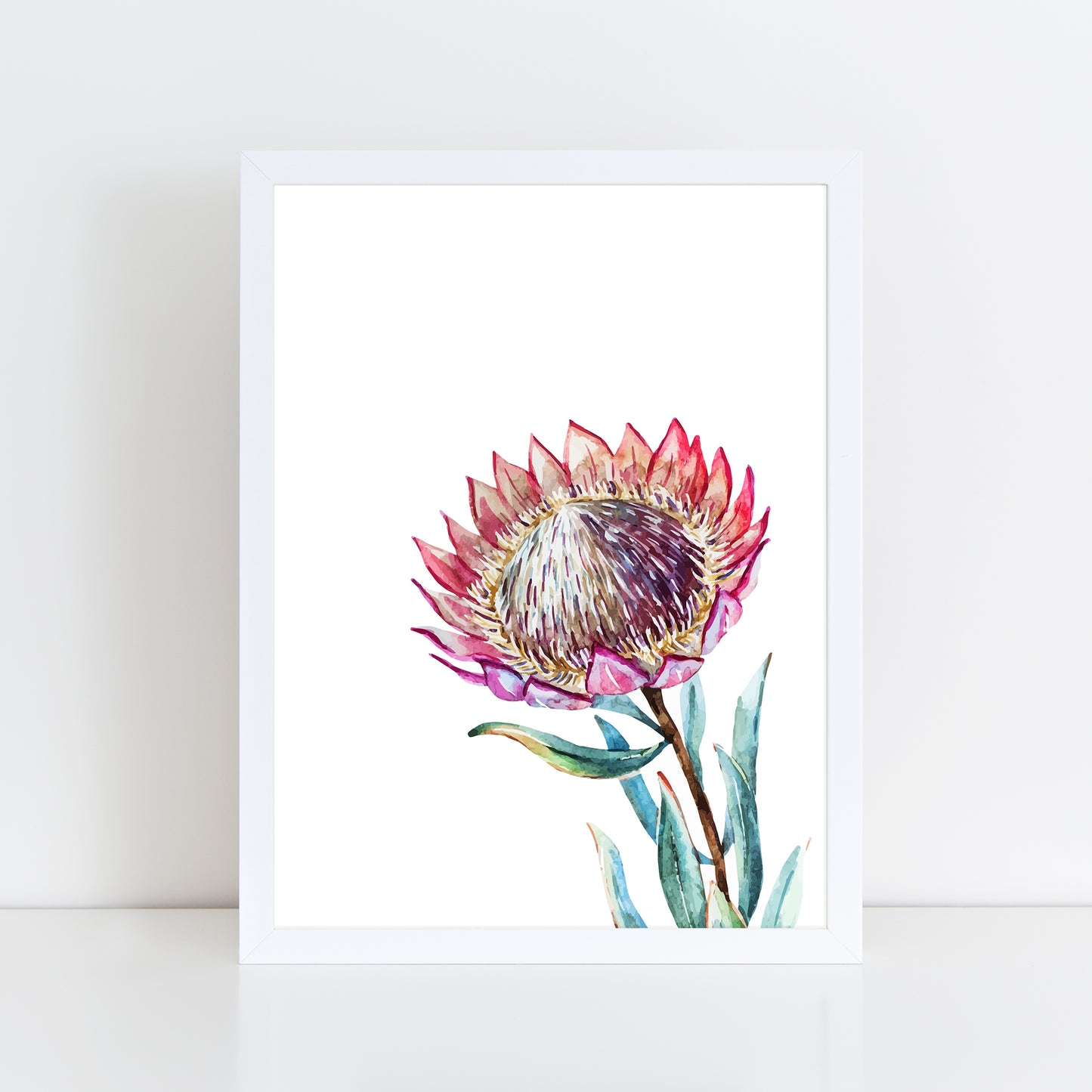 Watercolour Protea Style 2 - Wall Art Print