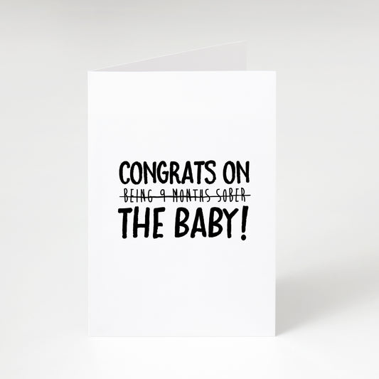 9 Months Sober - Greeting Card