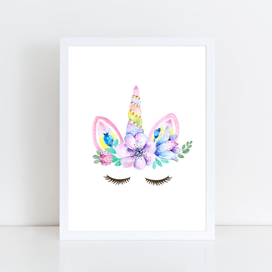 Unicorn Face - Wall Art Print