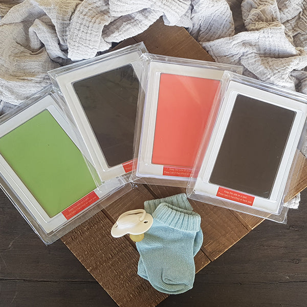 Baby Hand and Footprint Kit - Black, Pink, Green, Navy