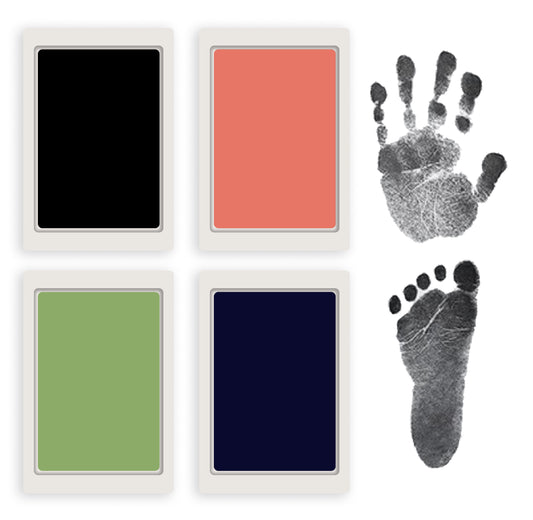 Baby Hand and Footprint Kit - Black, Pink, Green, Navy